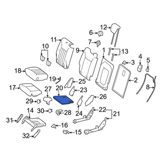 Mercedes-Benz OE - Rear Seat Cushion Pad