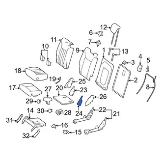 Mercedes-Benz OE - Rear Left Inner Seat Trim Panel