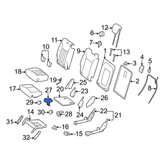Mercedes-Benz OE - Rear Right Seat Trim Panel