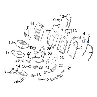 Mercedes-Benz OE - Center Child Restraint Anchor Plate Cap