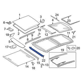 Mercedes-Benz OE - Center Sunroof Opening Trim