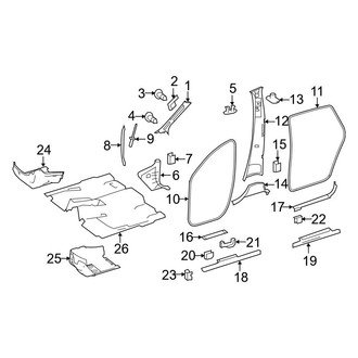Mercedes-Benz OE - Pillars, Rocker & Floor - Interior Trim
