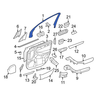 Mercedes-Benz OE - Rear Left Door Window Molding
