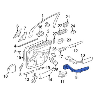 Mercedes-Benz OE - Front Left Door Armrest