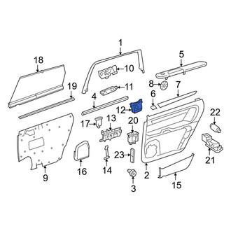 Mercedes-Benz OE - Rear Left Door Panel Insert