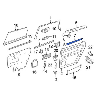 Mercedes-Benz OE - Rear Left Rearward Door Trim Molding