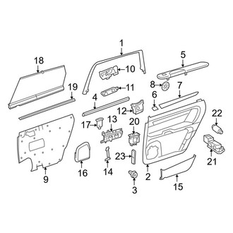 Mercedes-Benz OE - Rear Door - Interior Trim