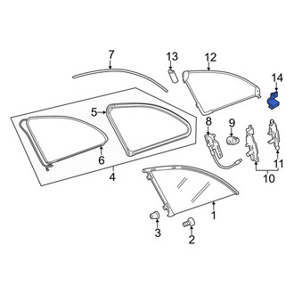 Mercedes-Benz OE - Rear Back Glass Sunshade Bracket
