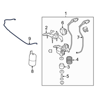 Mercedes-Benz OE - Rear Air Suspension Compressor Line
