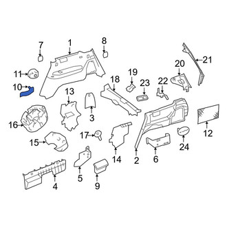 Mercedes-Benz OE - Rear Interior Quarter Panel Trim Panel Insert
