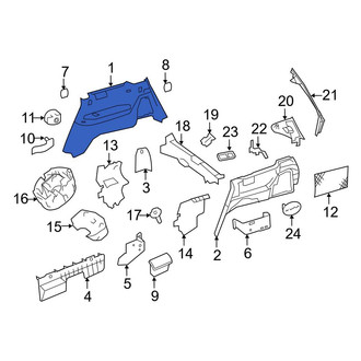 Mercedes-Benz OE - Rear Right Interior Quarter Panel Trim Panel