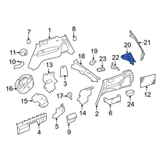 Mercedes-Benz OE - Left Lower Body D-Pillar Trim Panel