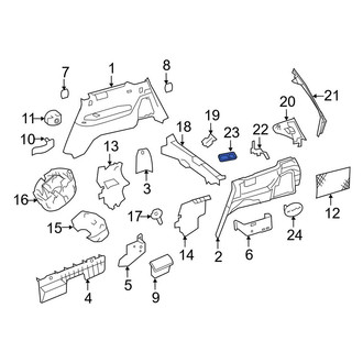 Mercedes-Benz OE - Left Body D-Pillar Trim Panel Cap