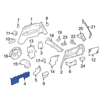 Mercedes-Benz OE - Front Left Lower Quarter Panel Trim Panel Bracket