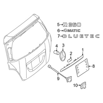 Mercedes-Benz OE - Lift Gate - Exterior Trim