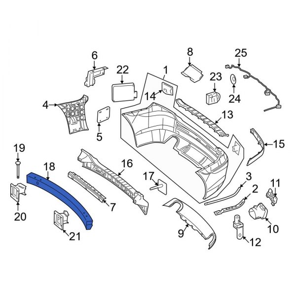 Mercedes-Benz OE 2516202634 - Bumper Cover Reinforcement Beam