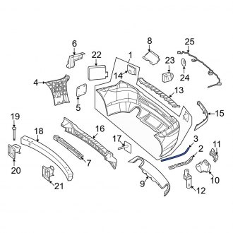 Mercedes R Class Bumper Seals, Gaskets & Impact Strips — CARiD.com