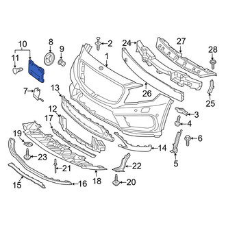 Mercedes-Benz OE - Front License Plate Bracket
