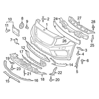 Mercedes-Benz OE - Front Bumper & Grille - Bumper & Components (With Sport Package)