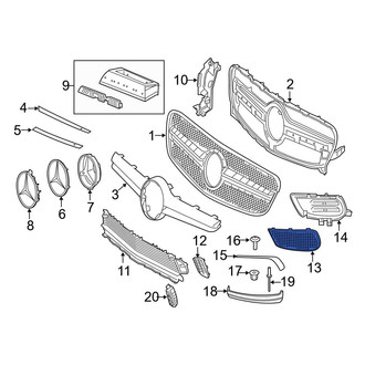 Mercedes-Benz OE - Front Left Lower Grille