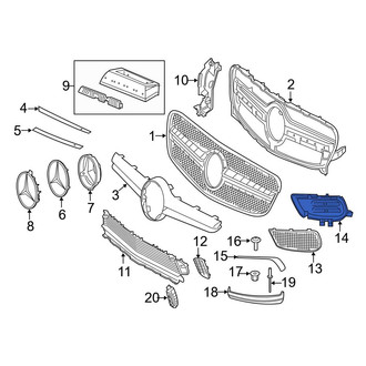Mercedes-Benz OE - Front Left Lower Grille