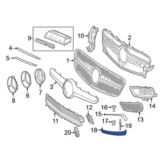 Mercedes-Benz OE - Front Grille Molding
