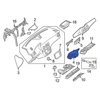 Mercedes-Benz OE - Center Instrument Cluster Visor