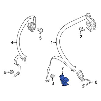 Mercedes-Benz OE - Rear Right Seat Belt Receptacle
