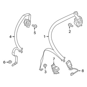 Mercedes-Benz OE - Restraint Systems - Rear Seat Belts