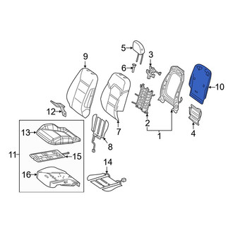 Mercedes-Benz OE - Front Left Seat Back Panel