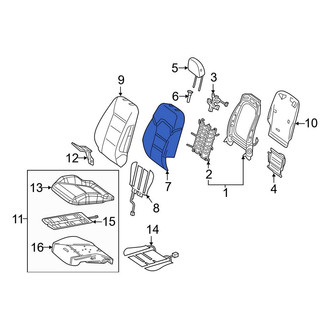 Mercedes-Benz OE - Front Right Seat Back Cushion