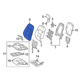Mercedes-Benz OE - Front Right Seat Back Cushion Cover