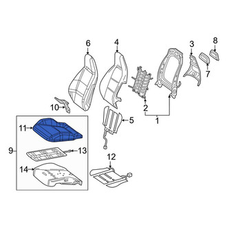 Mercedes-Benz OE - Front Right Seat Cover