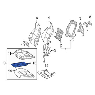 Mercedes-Benz OE - Front Right Air Bag Seat Sensor Mat