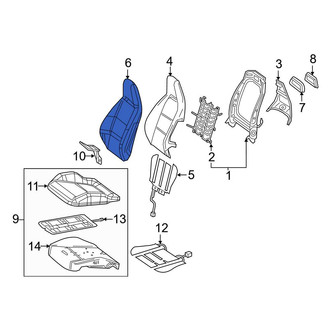Mercedes-Benz OE - Front Right Seat Back Cushion Cover
