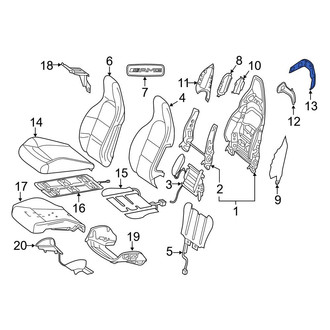 Mercedes-Benz OE - Front Right Outer Headrest Cover