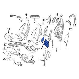Mercedes-Benz OE - Front Right Seat Lumbar Support Cushion