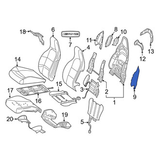 Mercedes-Benz OE - Front Right Inner Seat Back Bolster Cushion Cover
