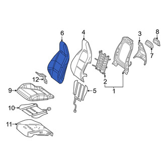 Mercedes-Benz OE - Front Left Seat Back Cushion Cover