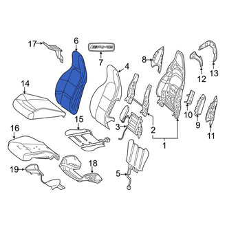 Mercedes-Benz OE - Front Left Seat Back Cushion Cover