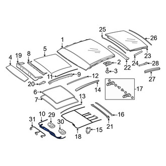 Mercedes-Benz OE - Sunroof Cable Guide