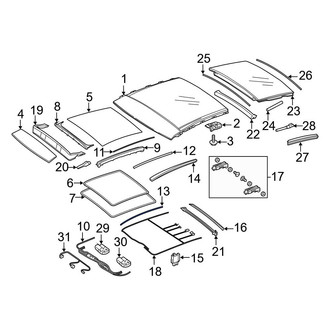 Mercedes-Benz OE - Left Sunroof Seal