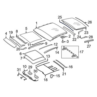Mercedes-Benz OE - Front Roof Panel Glass Seal