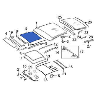 Mercedes-Benz OE - Rear Sunroof Glass