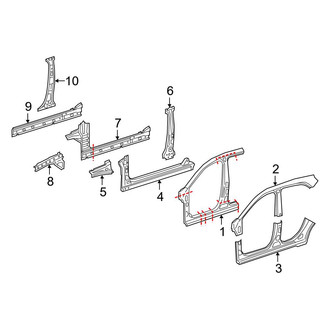 Mercedes-Benz OE - Pillars, Rocker & Floor - Aperture Panel