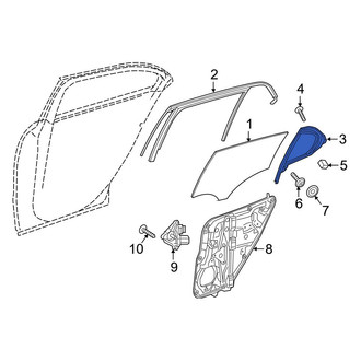Mercedes-Benz OE - Rear Left Vent Window Assembly