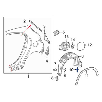 Mercedes-Benz OE - Quarter Panel Splash Shield Rivet