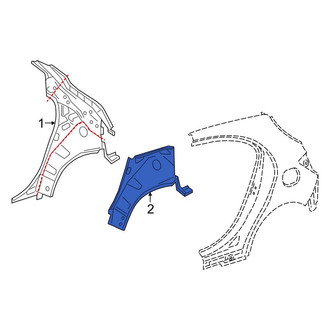 Mercedes-Benz OE - Rear Right Outer Wheel Housing Side Panel