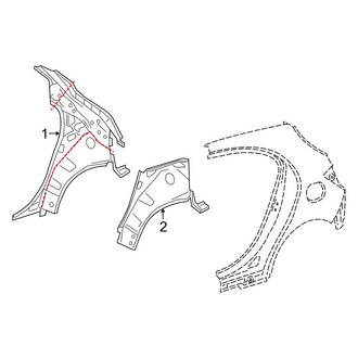 Mercedes-Benz OE - Quarter Panel - Inner Structure