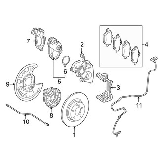 Mercedes-Benz OE - Rear Suspension - Brake Components (Base)